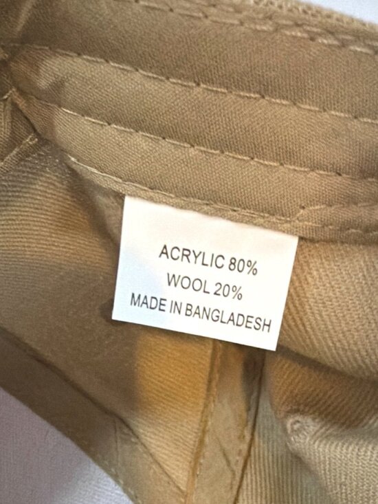 Alo Beige Adjustable Baseball Cap With Embroidered Logo 80% Acrylic 20% Wool - Picture 6 of 6